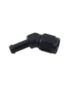 Vibrant -8AN to 1/2in Hose Barb 45 Degree Adapter - Anodized Black - 12018
