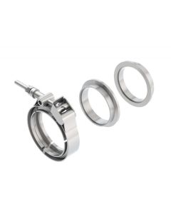 Borla Universal 2.25in Stainless Steel 3pc V-Band Clamp w/ Male and Female Flanges - 18007