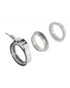 Borla Universal 2.5in Stainless Steel 3pc V-Band Clamp w/ Male and Female Flanges - 18008