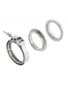 Borla Universal 3in Stainless Steel 3pc V-Band Clamp w/ Male and Female Flanges - 18009