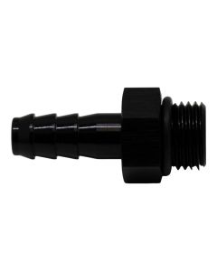DeatschWerks 6AN ORB Male to 5/16in Male Triple Barb Fitting (Incl O-Ring) - Anodized Matte Black - 6-02-0502-B