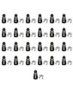 Russell Performance Adapter -6 AN Male to 5/16in Quick Disconnect Female Screw - Black (Bulk Pkg 25) - 644117