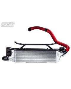 Turbo XS FMIC for 15-16 Subaru WRX - Wrinkle Red Pipes - W15-FMIC-RED