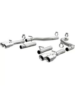 MagnaFlow Axle-Back, SS, 2.5in, Quad Split Rear 3.5in Tip 2015 Dodge Challenger 3.6L V6 - 19218