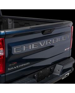 Putco 2020 Chevy Silv 2500/3500 Blk Platinum Tailgate Letters - CHEVROLET - Stamped Version - 55551BPGM