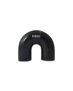 Vibrant 4 Ply Reinforced Silicone Elbow Connector - 3in ID x 4.25in Leg 180 Deg Elbow (BLACK) - 19668