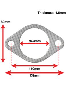 A'PEXi - Exhaust Gasket (Two Bolt) - Replacement - 70mm (Mazda) - 3901-0040