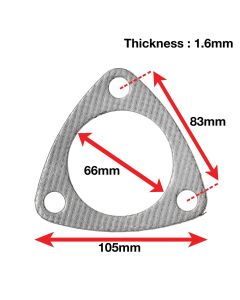 A'PEXi Exhaust Gasket (Three Bolt) - Replacement - 65.8mm (Nissan) - 3901-0180