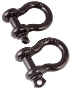 Rugged Ridge 3/4in Black D-Shackles - 11235.04