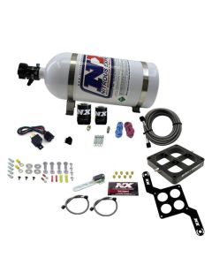 Nitrous Express Dominator Single Entry Billet Crossbar RNC Nitrous Kit (250-750HP) w/10lb Bottle - 63870-10