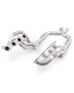 Stainless Power 2011-14 Mustang GT Headers 1-7/8in Primaries High-Flow Cats 3in X-Pipe - SM11HCATX