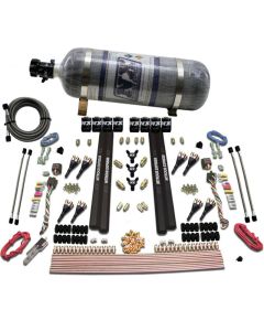 Nitrous Express SX2 Dual Stage 8 Solenoid /Gasoline Nitrous Kit (200-1200HP) w/Composite Bottle - 90009-12