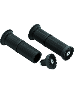 Kuryakyn Riot Universal Grips 1in Satin Black - 3585