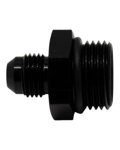DeatschWerks 10AN ORB Male to 6AN Male Flare Adapter (Incl O-Ring) - Anodized Matte Black - 6-02-0407-B