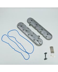 Granatelli 96-22 GM LS Standard Valve Cover w/Angled Coil Mount - Cast Finish (Pair) - 640365