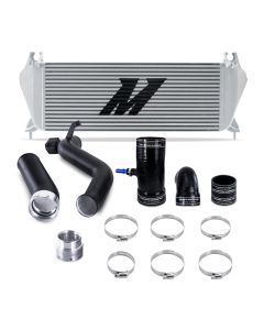 Mishimoto 19+ Ford Ranger 2.3L EcoBoost Intercooler Kit - Silver + MWBK Pipes - MMINT-RGR-19KSLBK