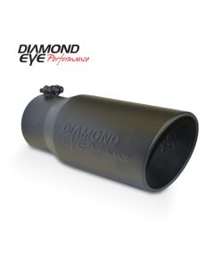 Diamond Eye TIP 5in-6inX12in BOLT-ON ROLLED ANGLE 15 ANGLE CUT DIAMOND EYE BLACK POWDERCOAT - 5612BRA-DEBK