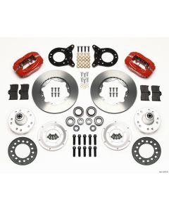 Wilwood Forged Dynalite Front Kit 11.00in Red 1970-1973 Mustang Disc & Drum Spindle - 140-11073-R