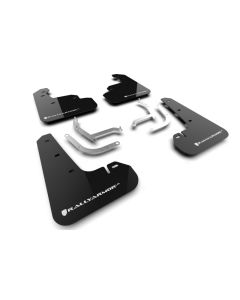 Rally Armor 2024 Subaru Impreza Black UR Mud Flap w/ White Logo - RALL-MF105-UR-BLK-WH