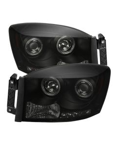 Spyder Dodge Ram 1500 06-08 06-09 Projector Headlights LED Halo LED Blk Smke PRO-YD-DR06-HL-BSM - 5078391