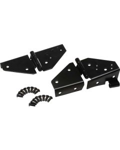 Kentrol 76-95 Jeep CJ/Wrangler YJ Windshield Hinge Pair - Powdercoat Black - 50403