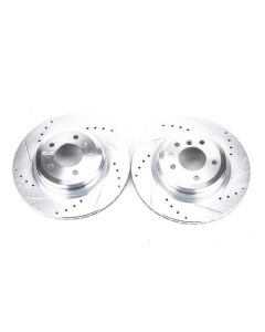 Power Stop 2006 BMW 330i Rear Evolution Drilled & Slotted Rotors - Pair - EBR1021XPR