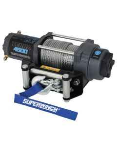 Superwinch 4500 LBS 12V DC 15/64in x 50ft Steel Rope Terra 4500 Winch - Gray Wrinkle - 1145260