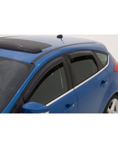 AVS 12-18 Ford Focus Ventvisor Outside Mount Window Deflectors 4pc - Smoke - 94373