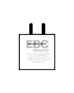 EBC 63-68 Ferrari 330 4 Redstuff Front Brake Pads - DP3543C