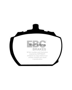 EBC 73-76 Mg MGB GT V8 3.5 Greenstuff Front Brake Pads - DP2240