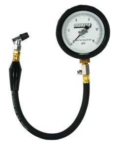 Moroso Tire Pressure Gauge 0-15psi - 4in Display - 1/2 Percent Accuracy - 89552