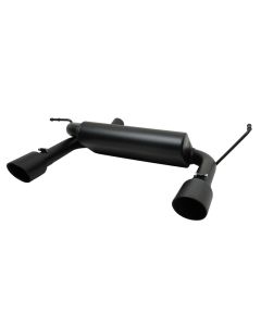 Gibson 07-17 Jeep Wrangler JK Rubicon 3.8L 2.5in Cat-Back Dual Split Exhaust - Black Elite (Ceramic) - 17303-B