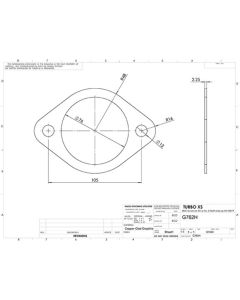 Turbo XS 2-Bolt High Temperature Exhaust Gasket 76mm/3in ID (Single) - G762H