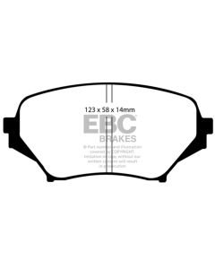 EBC 06-15 Mazda Miata MX5 2.0 Ultimax2 Front Brake Pads - UD1179