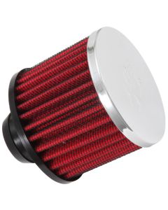 K&N Rubber Base Chrome Top Push-In Crankcase Vent Filter 3in OD x 2-1/2in H. - 62-1490
