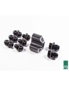 Radium Engineering 3 Into 1 Distribution Block w/ Fittings - 20-0237