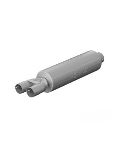MBRP Mild Tone T409 Stainless Steel 3" Exhaust Pipe ID Inlet/Dual 2.5" ID Outlet 30" Muffler- MBRP-G