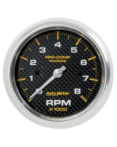 Autometer Marine Carbon Fiber 3-3/8in 8k RPM Tachometer - 200779-40