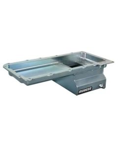 Moroso GM LS Swap (w/Rear Sump & Two -10An Fittings) Wet Sump 7qt 6in Baffled Steel Oil Pan - Black - 20140