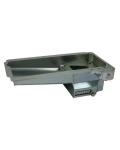 Moroso GM LS Swap (w/Rear Sump/Spin-On Filter Adapter) Wet Sump 7qt 6in Angled Steel Oil Pan - Black - 20143