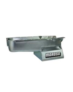 Moroso 86-Up Chevrolet SBC (w/1 Piece Rear Main Seal) Wet Sump 7qt 8.25in Steel Oil Pan - Black - 20206