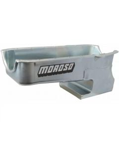 Moroso Pre-80 Chevrolet Small Block (w/Driver Side Dipstick) Wet Sump 6qt 9in Steel Oil Pan - Black - 20211