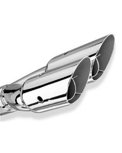 Borla Universal Polished Tip Dual Round Angle-Cut Intercooled (inlet 2 1/2in. Outlet 3in) *NO Return - 20213