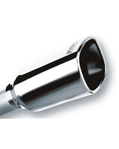 Borla 2.25in Inlet 3.28in x 3.5in Square Rolled Angle Cut x 7.88in Long Exhaust Tip - 20241