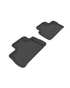 3D MAXpider 2007-2014 Land Rover Lr2 Kagu 2nd Row Floormats - Black - L1LR00121509