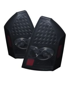 xTune Chrysler 300C 05-07 LED Tail Lights Black Smoke ALT-JH-C305-LED-BSM - 9027529