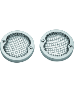 Kuryakyn Mesh Turn Signal Bezels 3-1/4in Chrome - 6513