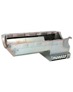 Moroso Chevrolet Big Block Mark IV Drag Race Baffled Power Pouch Wet Sump 6-7qt 8in Steel Oil Pan - 21047