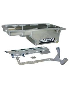 Moroso GM LS/93-02 F-Body (w/-10An Fitting) Deep Drag Race Baffled Wet Sump 6qt 9in Aluminum Oil Pan - 21150