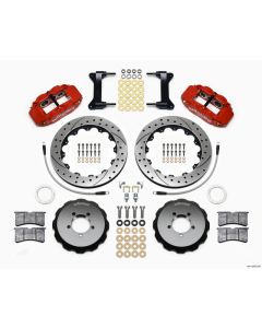 Wilwood Narrow Superlite 6R Front Hat Kit 12.88in Drill Red 2012-Up Toyota / Scion FRS w/ Lines - 140-12870-DR